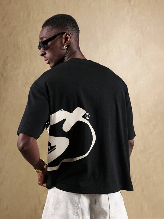 Bold Monochrome Abstract Men’s Shirt
