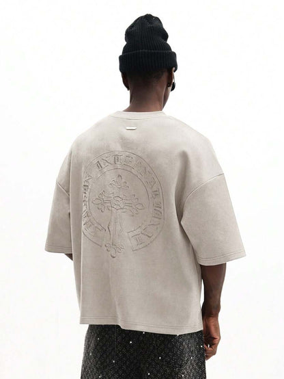 Embroidered Streetwear Suede Men’s Shirt