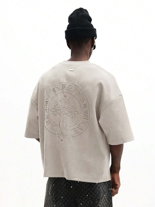 Embroidered Streetwear Suede Men’s Shirt