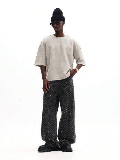 Embroidered Streetwear Suede Men’s Shirt