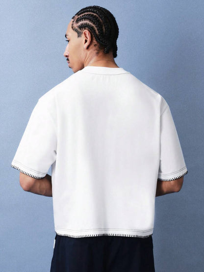 Contrast Stitch Tailored Men’s Shirt